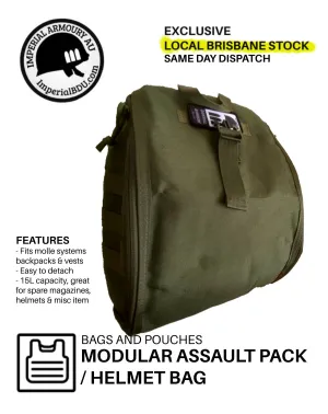 15L Assault Backpack / Helmet Bag attachment - 4x Colours - BRISBANE STOCK