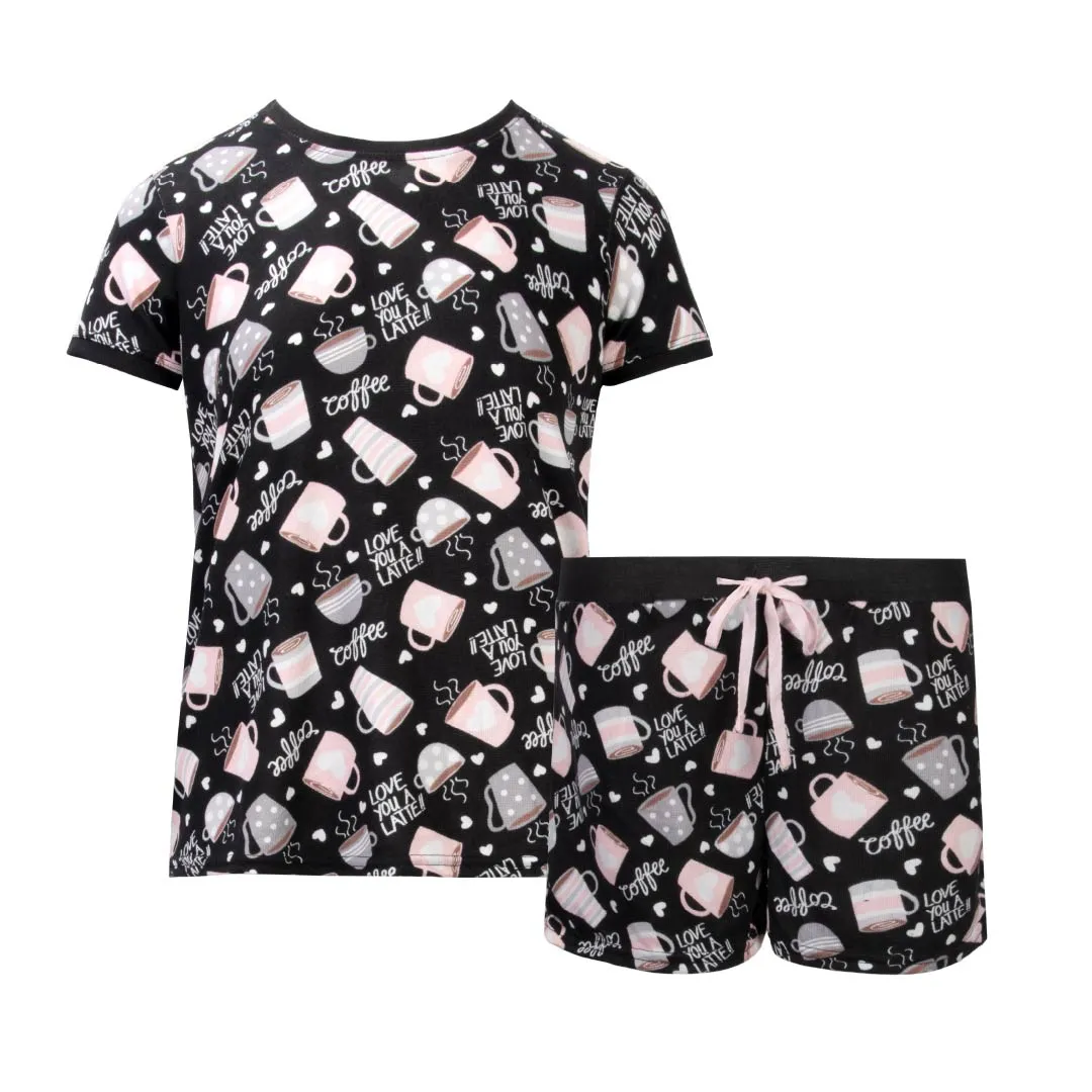2 Pack Loungewear Hacci Shorts Set