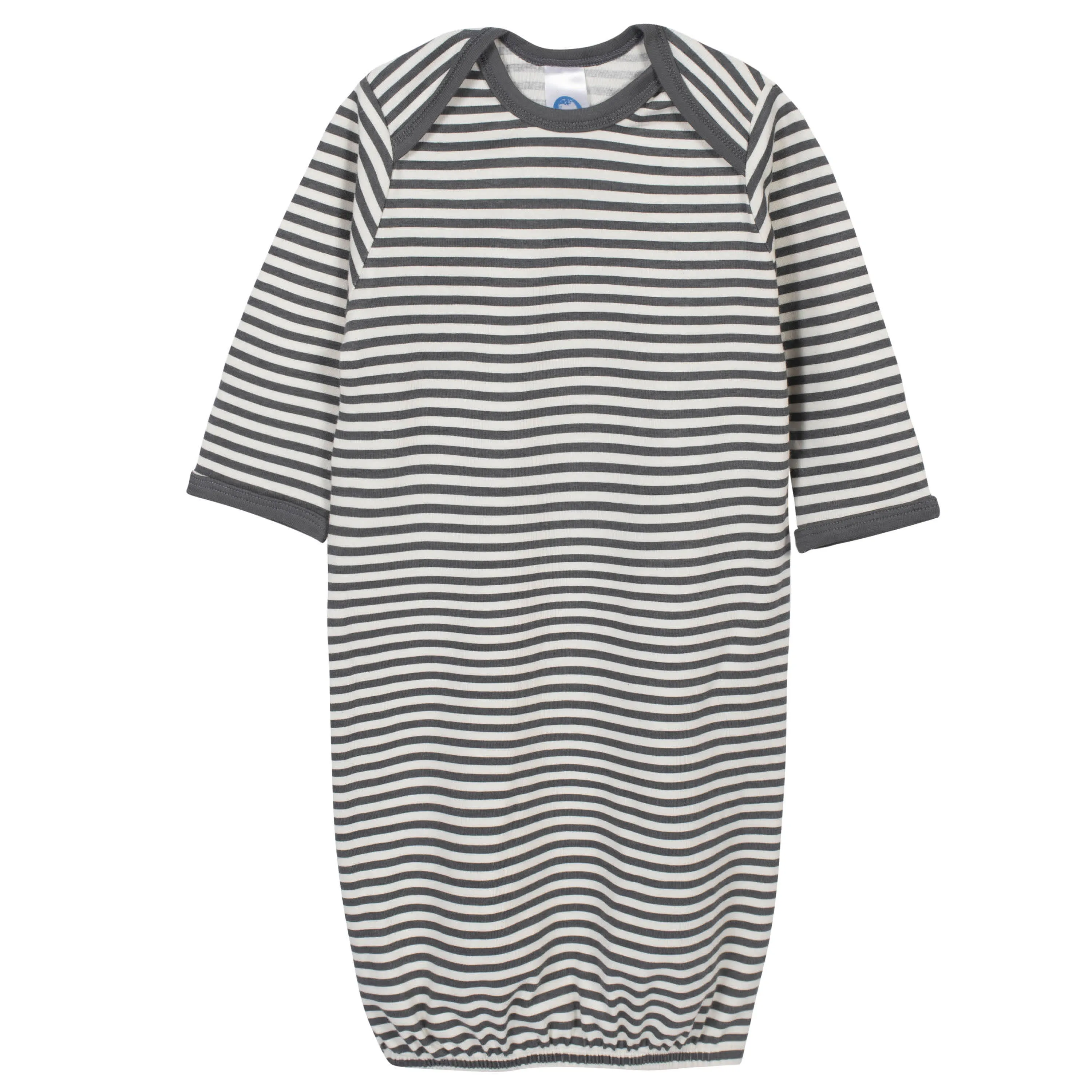 2-Piece Baby Boys Comfy Stretch Stripe Gown and Cap Set
