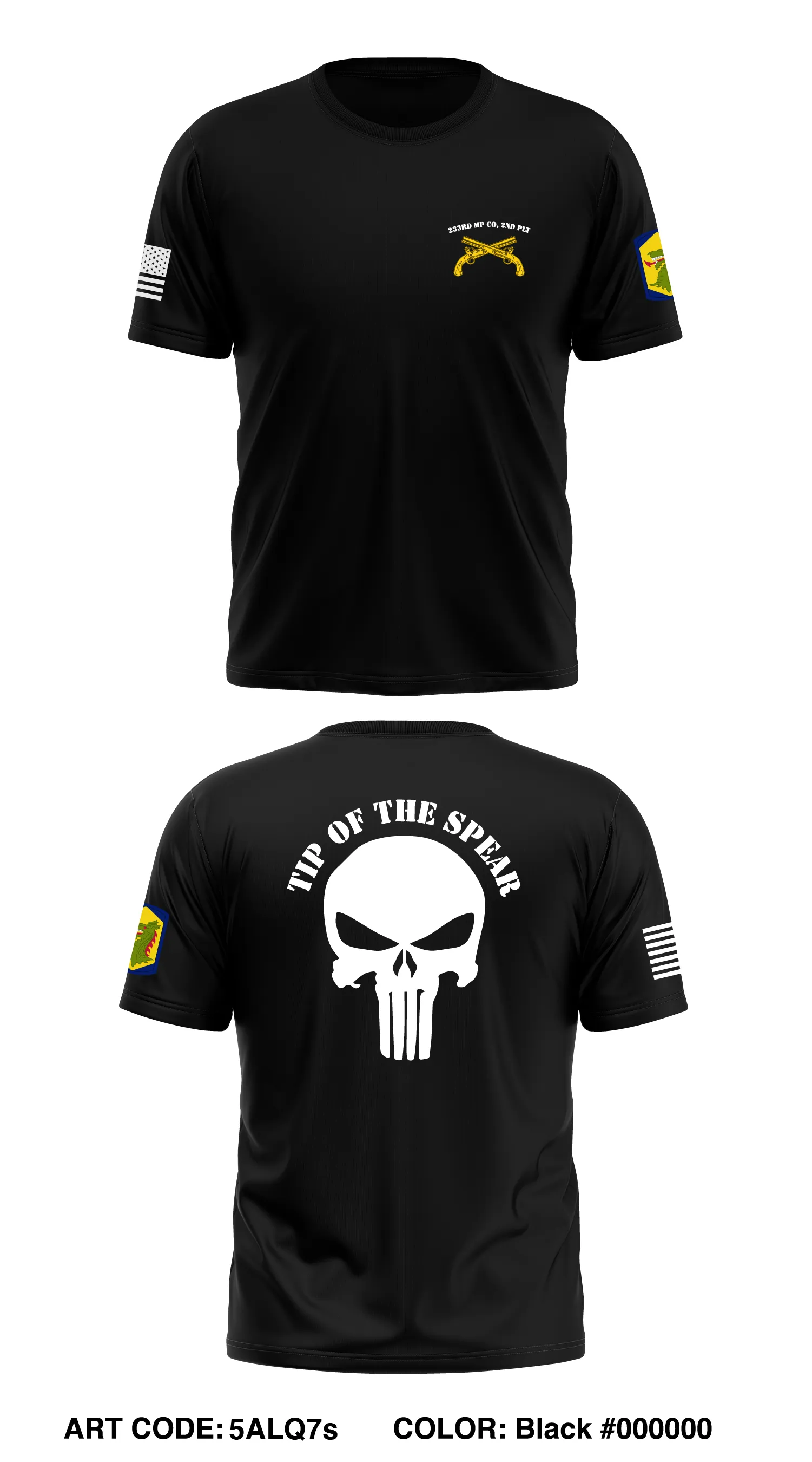 233rd MP Co, 2nd PLT "Punishers" Store 1 Core Men's SS Performance Tee - 5ALQ7s