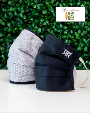 3 Pack Black Pique Reversible Cotton Mask