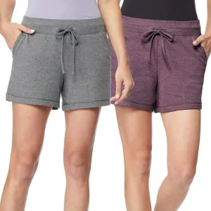 32 Degrees Cool Women's 2 Pack Pull-On French Terry Shorts