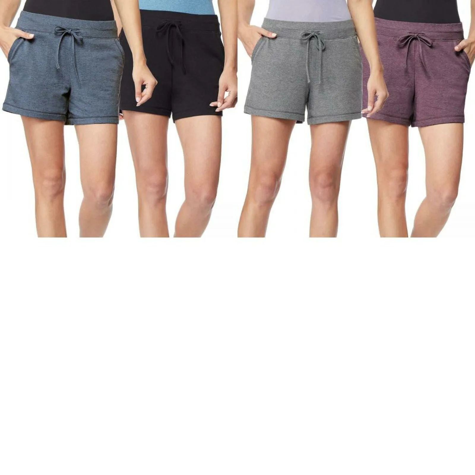32 Degrees Cool Women's 2 Pack Pull-On French Terry Shorts