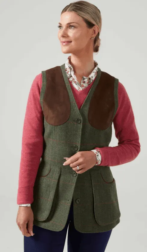 Alan Paine Women's Combrook Shooting Waistcoat Heath