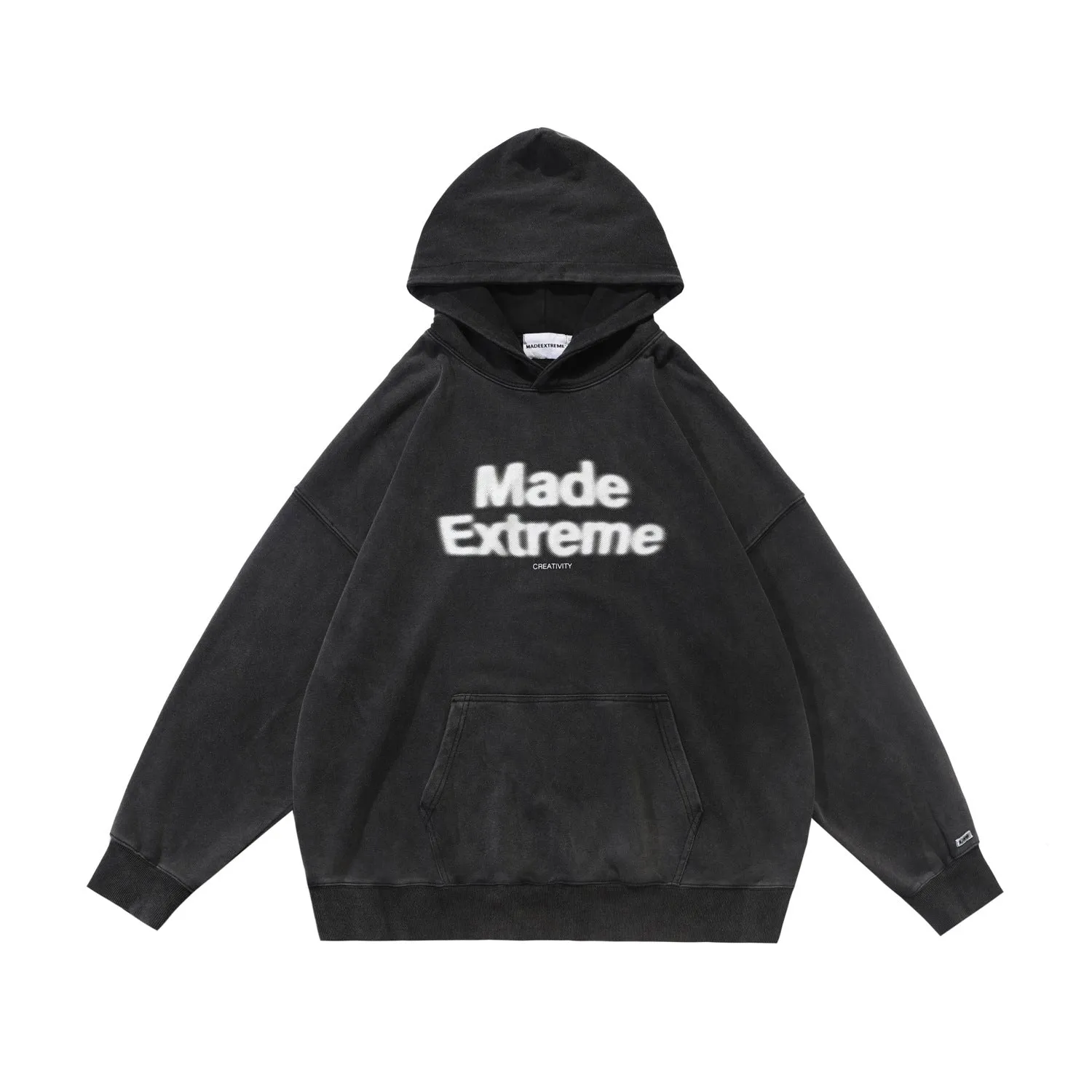 American Street National Fashion Brand Basic Sweater Men's And Women's Couples Loose Washed Pullover Hoodie