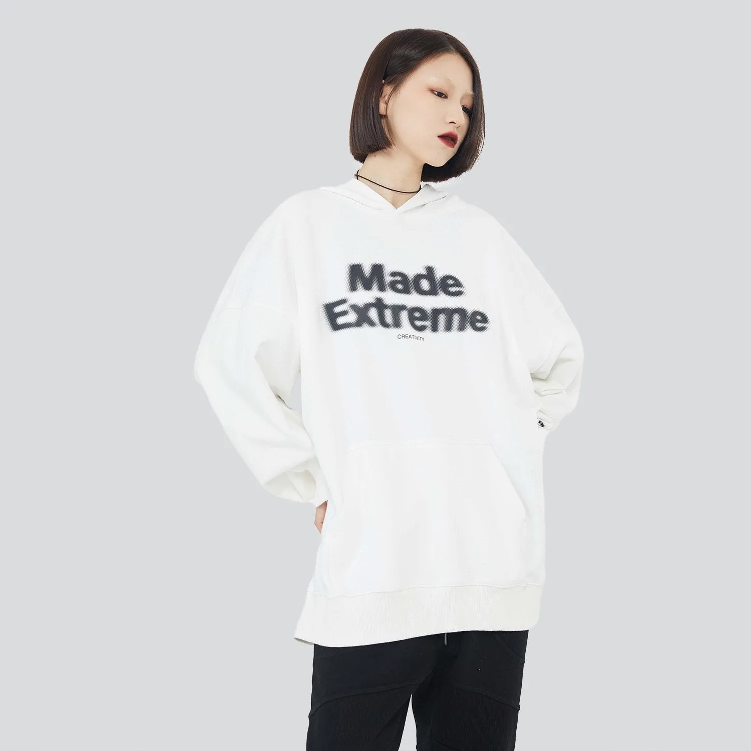 American Street National Fashion Brand Basic Sweater Men's And Women's Couples Loose Washed Pullover Hoodie
