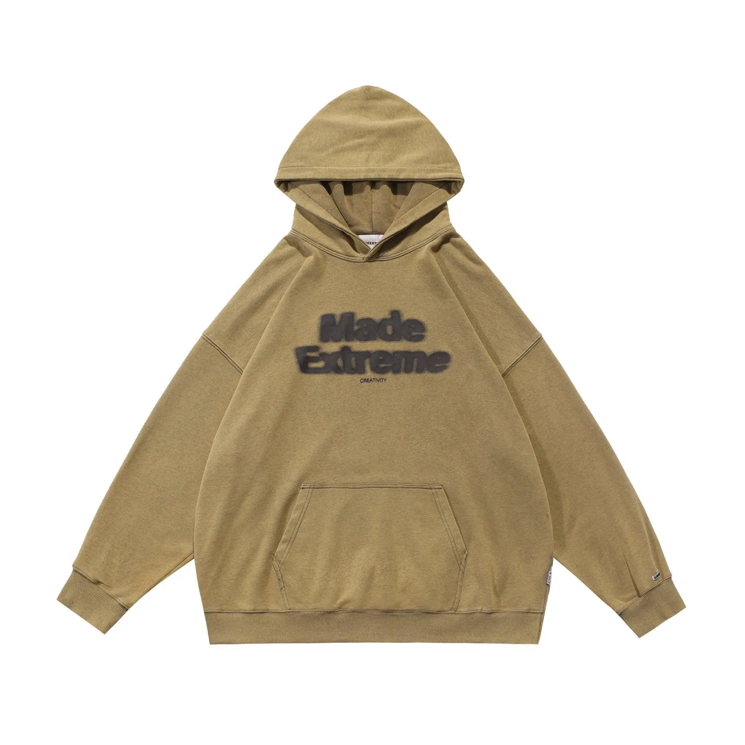 American Street National Fashion Brand Basic Sweater Men's And Women's Couples Loose Washed Pullover Hoodie