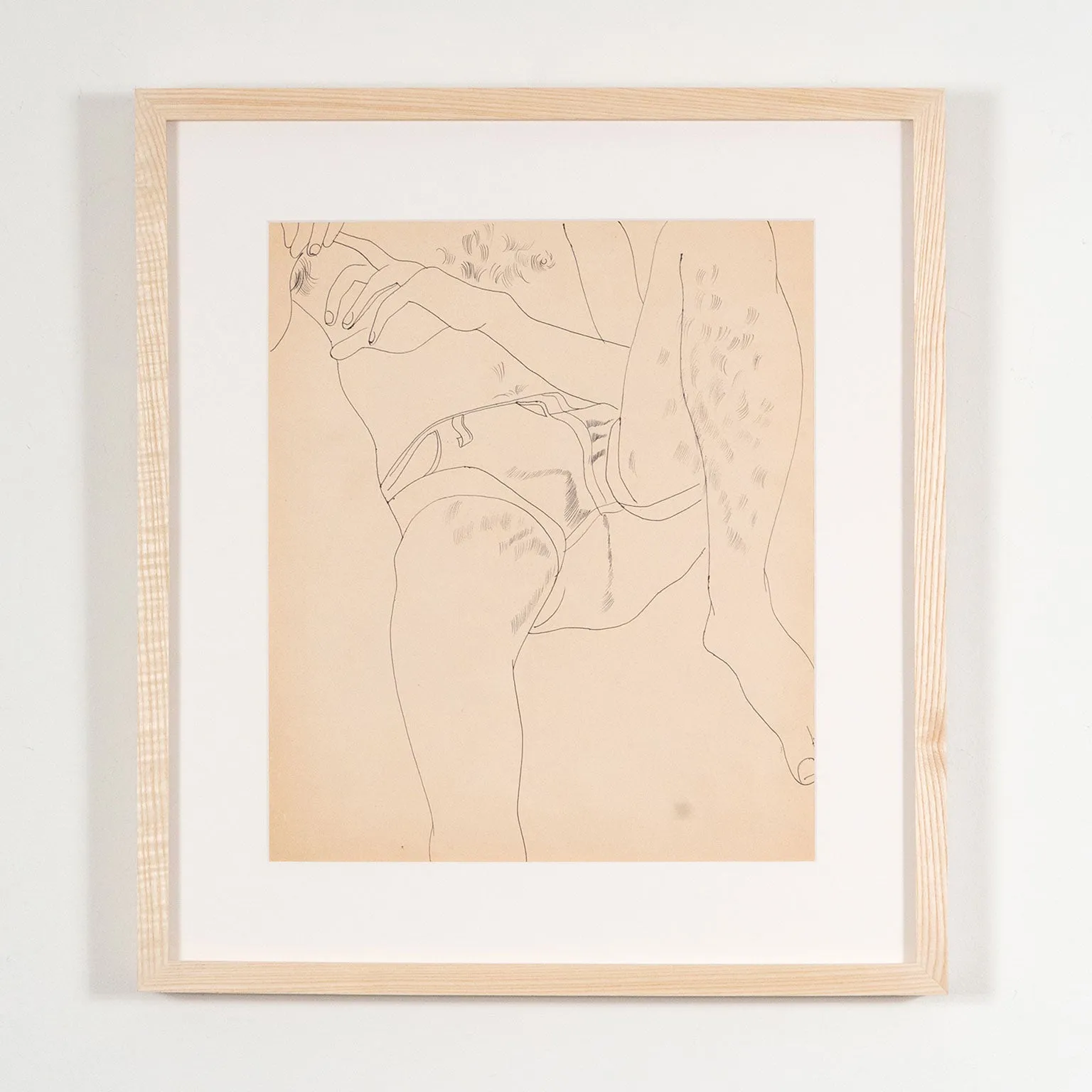 ANDY WARHOL "HOT SHORTS" DRAWING, 1955