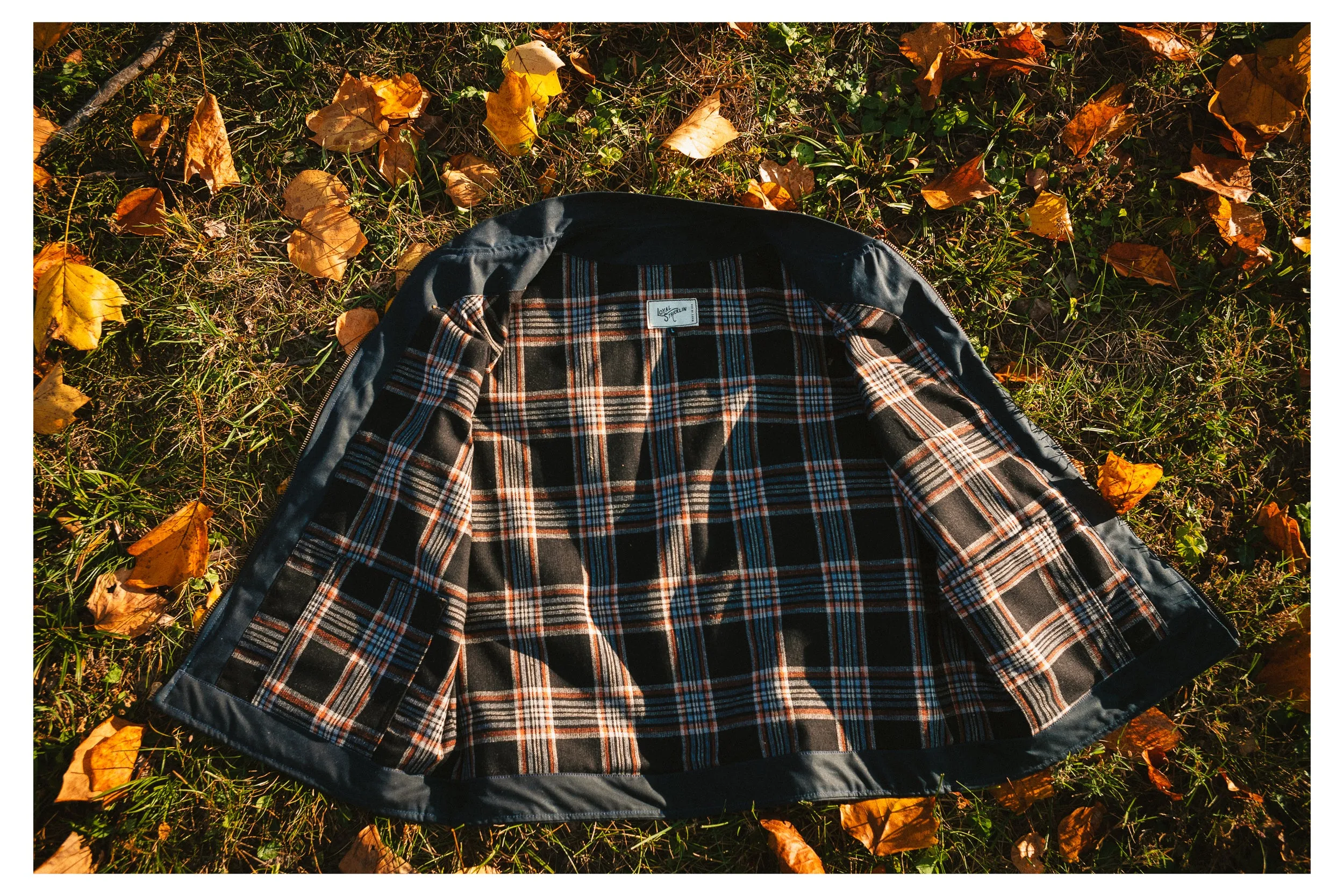 Ansel Vest - Navy British Millerain Waxed Canvas - overstock