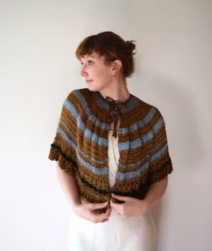Antique Victorian era capelet . vintage cape . one size