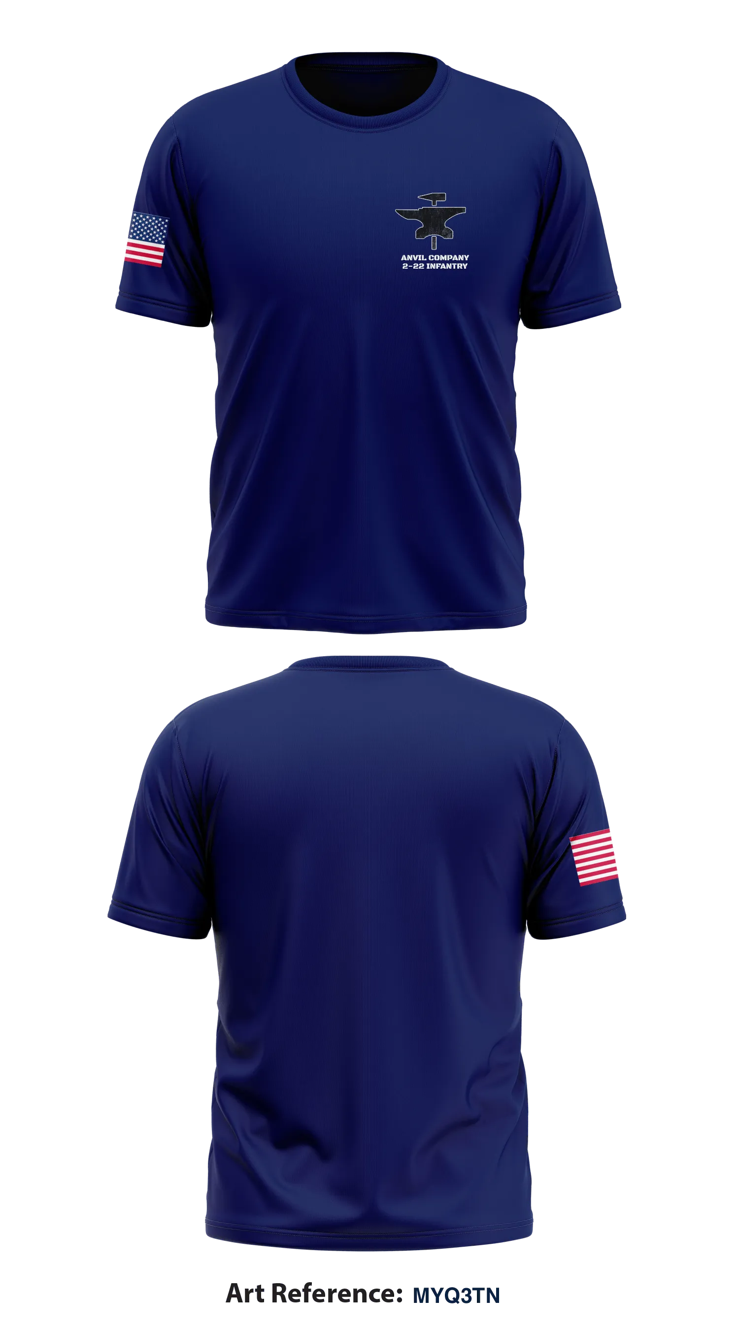 Anvil Company 2-22 Infantry Store 1 Core Men's SS Performance Tee - myq3Tn