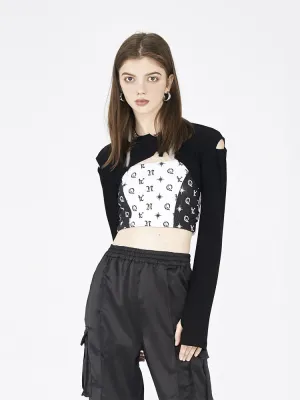 [AnyQ] Crop jacket with cutaway corners