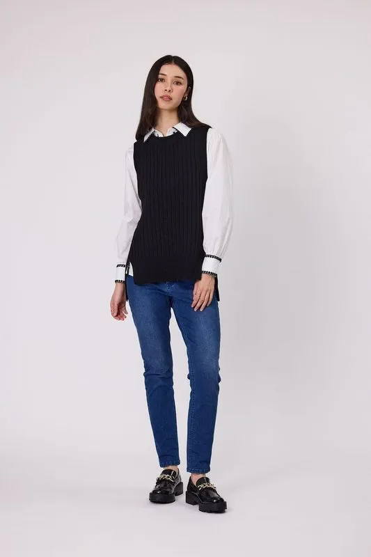 Asta Merino Vest - Black
