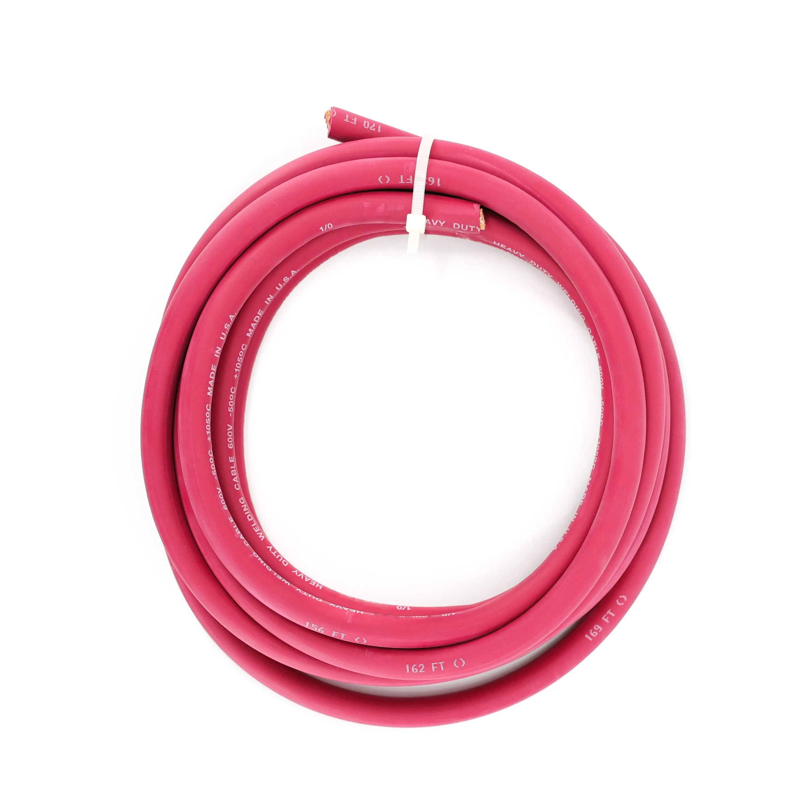 Azzy Reels 1/0 Gauge USA Made Premium Flexible Welding Cable 600 Volt 15 Feet Red