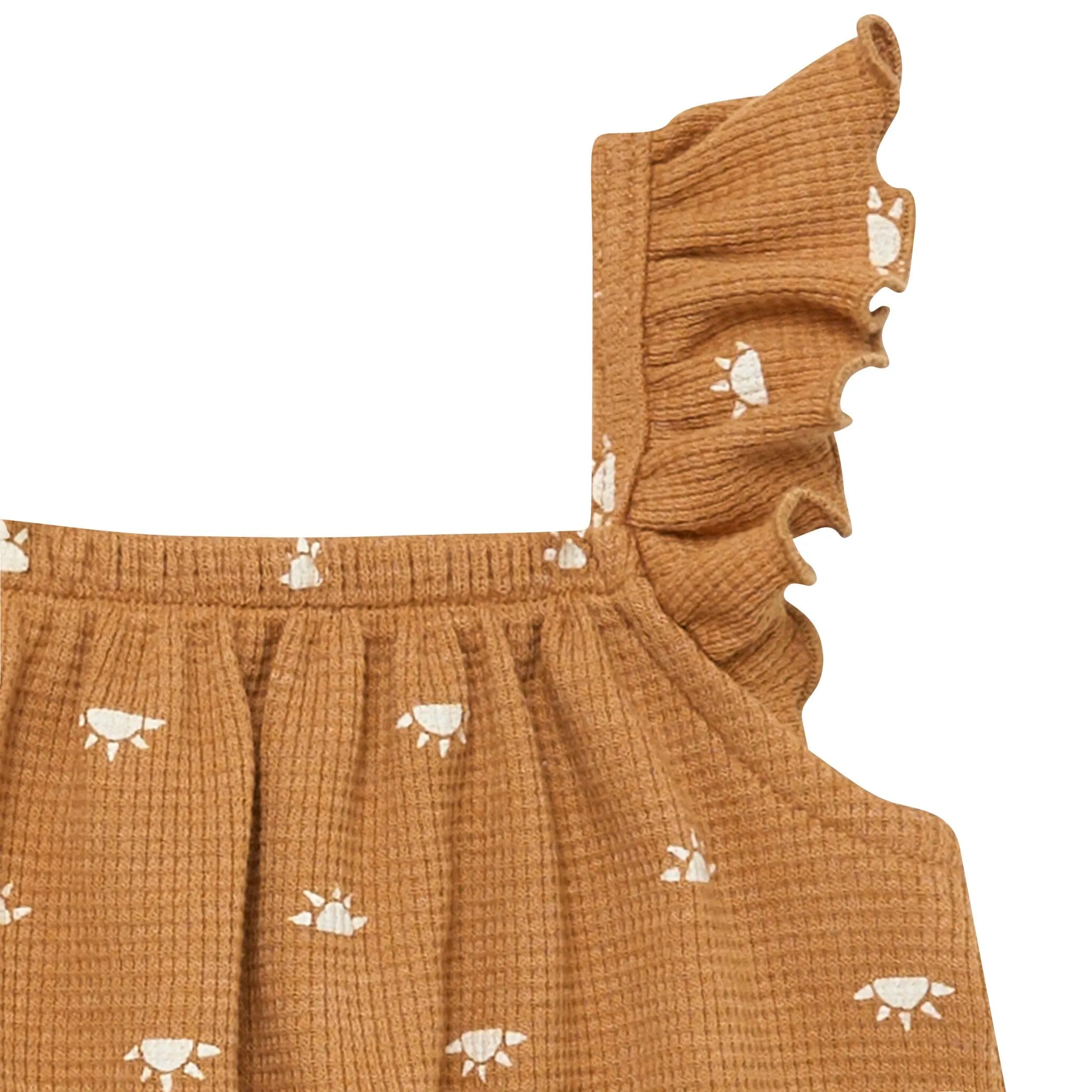 Baby Girls Brown Sun Bubble Romper