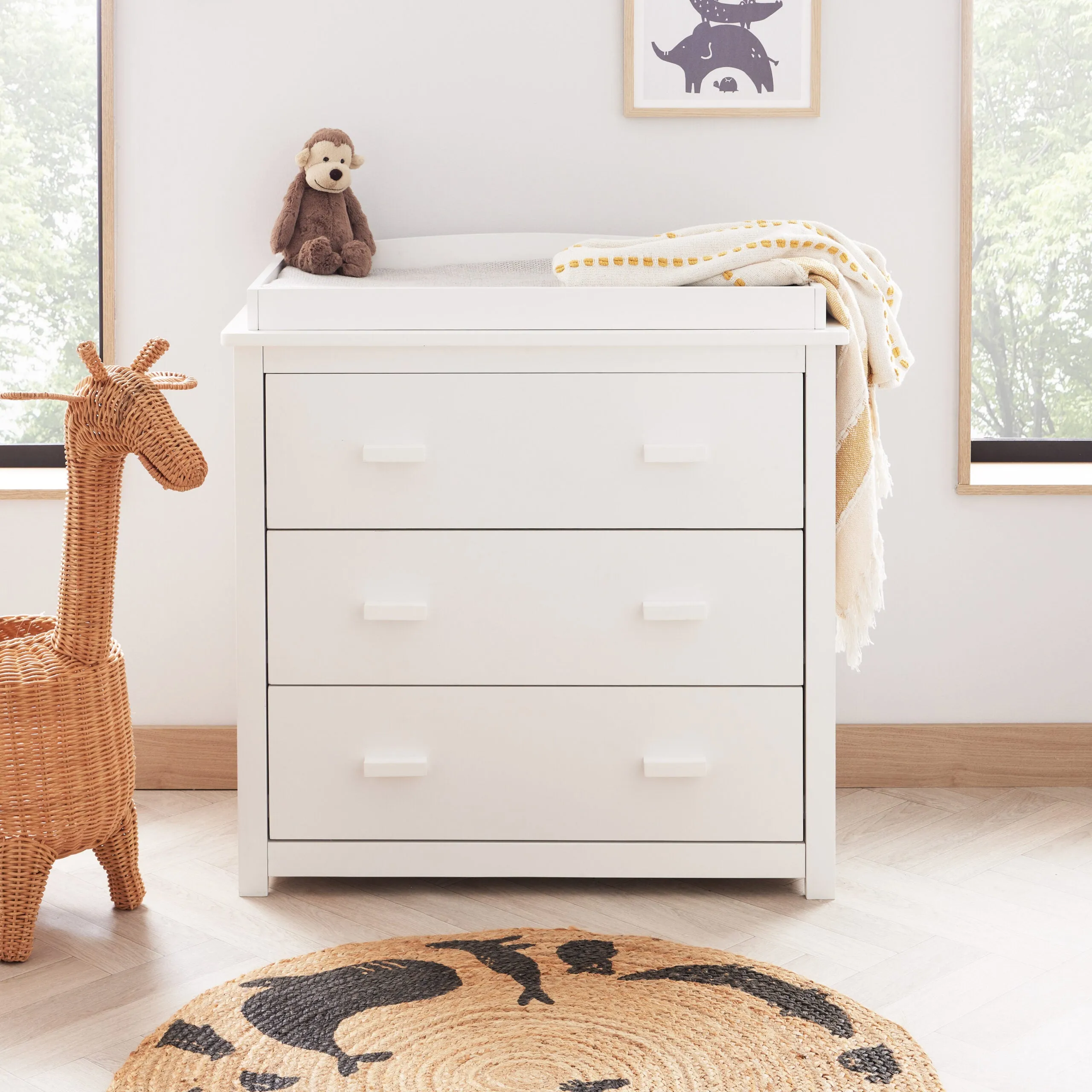 Babymore Stella 3 Piece Room Set - White