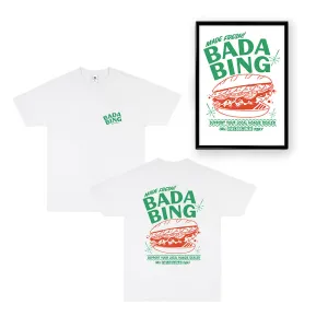 Bada Bing x UN:IK 'Fresh Hoagie' Tee & Print Bundle - White