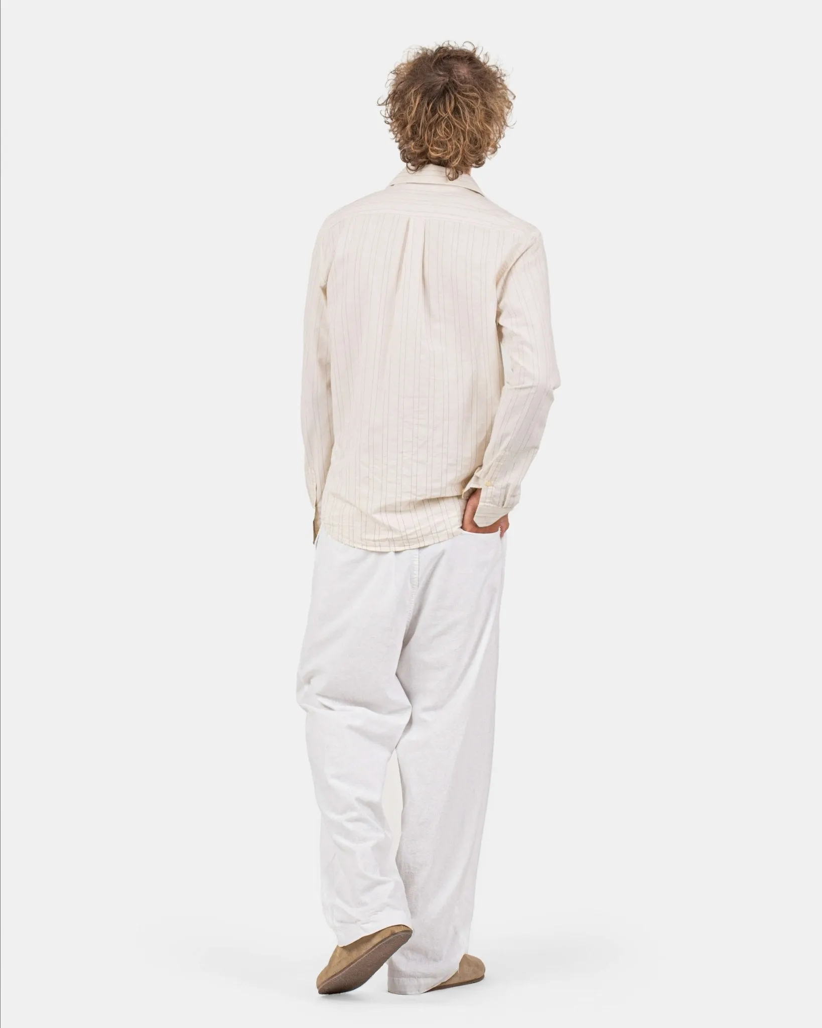Baggy Linen Pants white