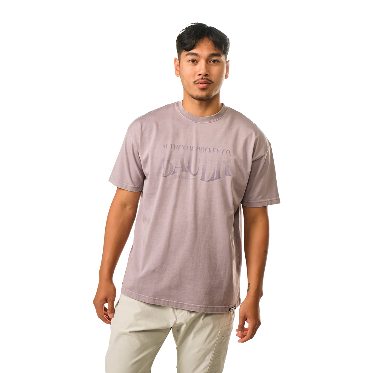 BAUER WASHOUT TEE LILAC