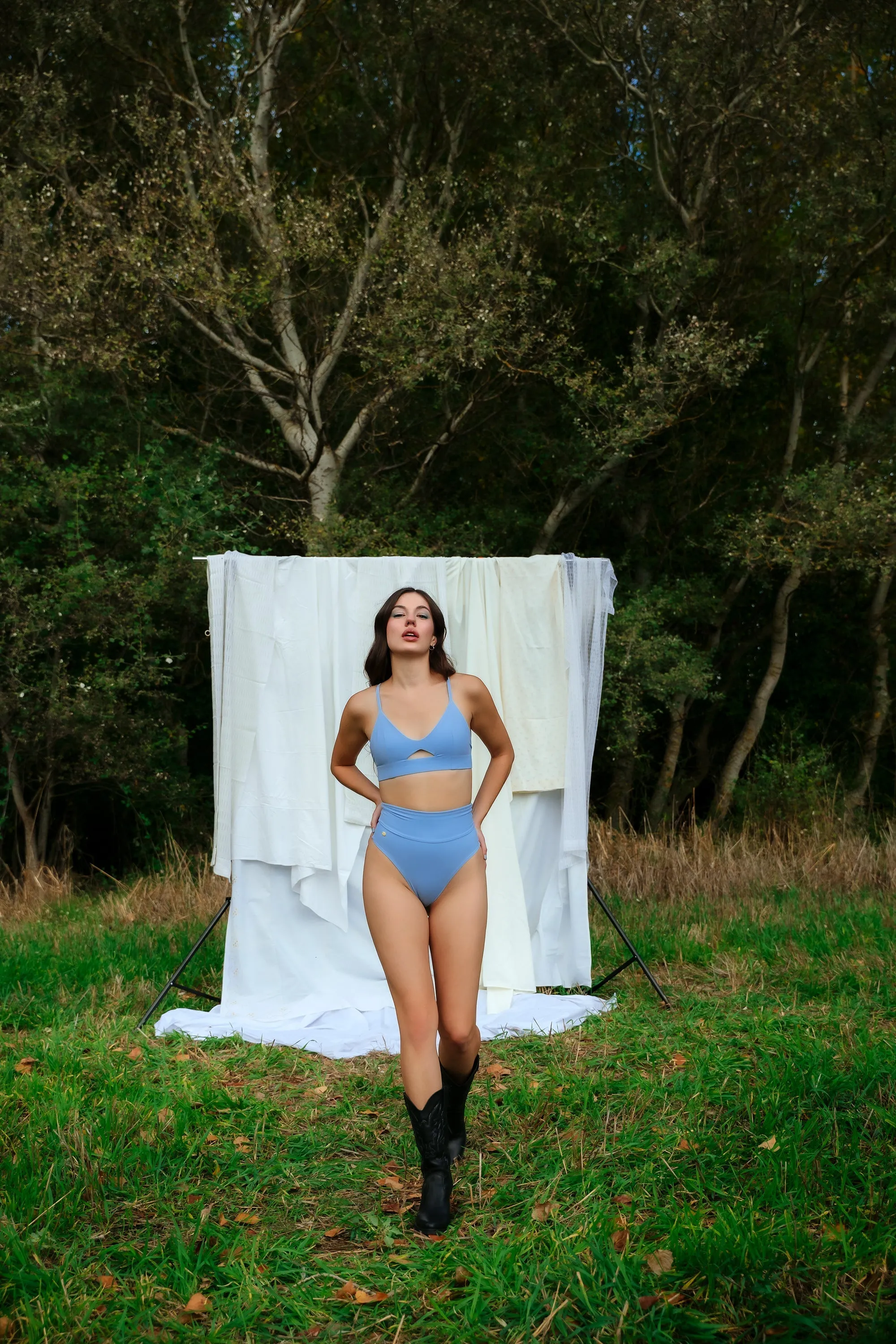 Bettie Pole Shorts - Sky Blue