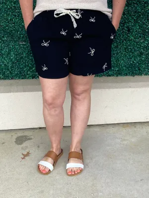 Black Bow Shorts