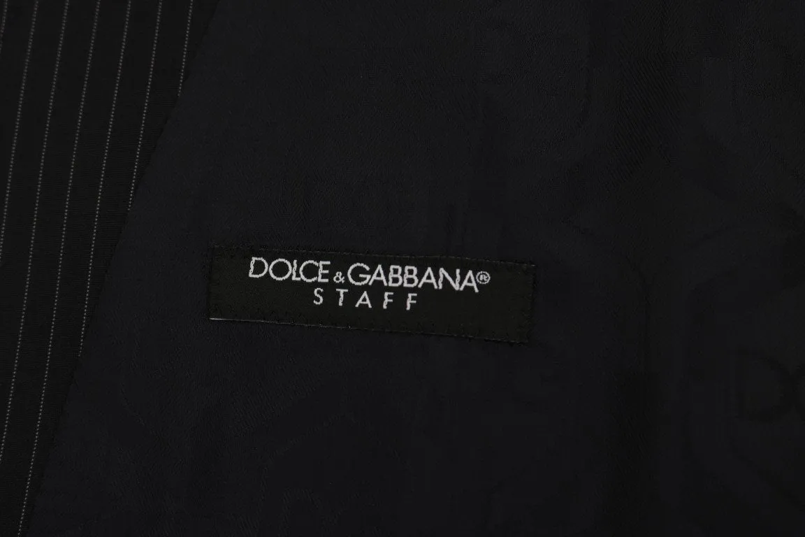 Black Wool Stretch Vest