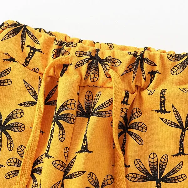 Boys "Little Cool Dude" Tee and orange palm tree shorts set - Kids clothes