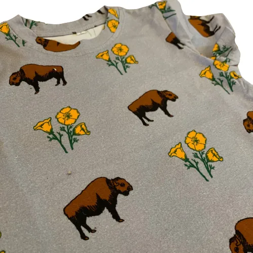 Buffalo With Poppies Tee