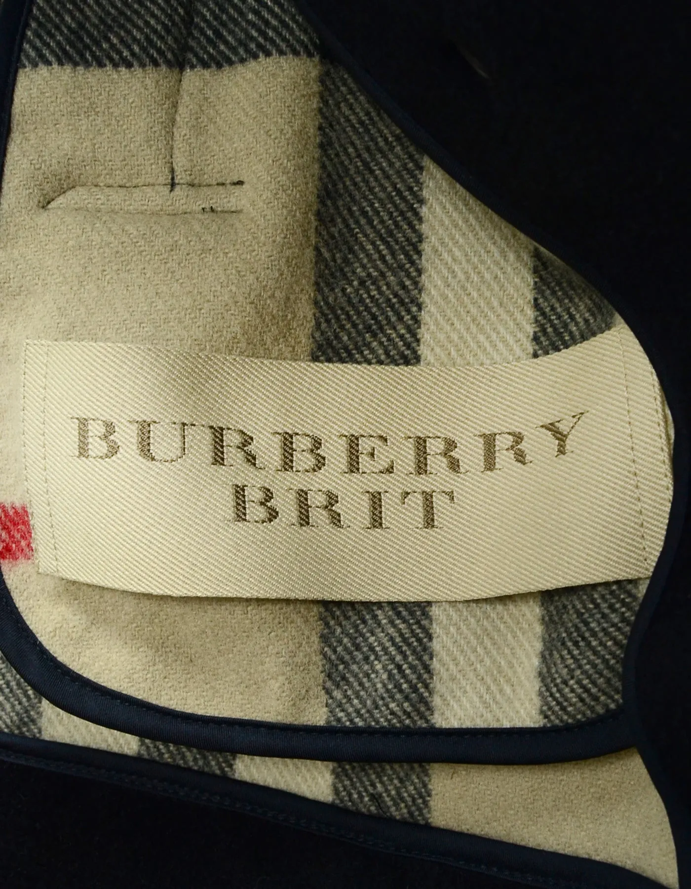 Burberry Black Wool Coat w/ Toggle sz 4
