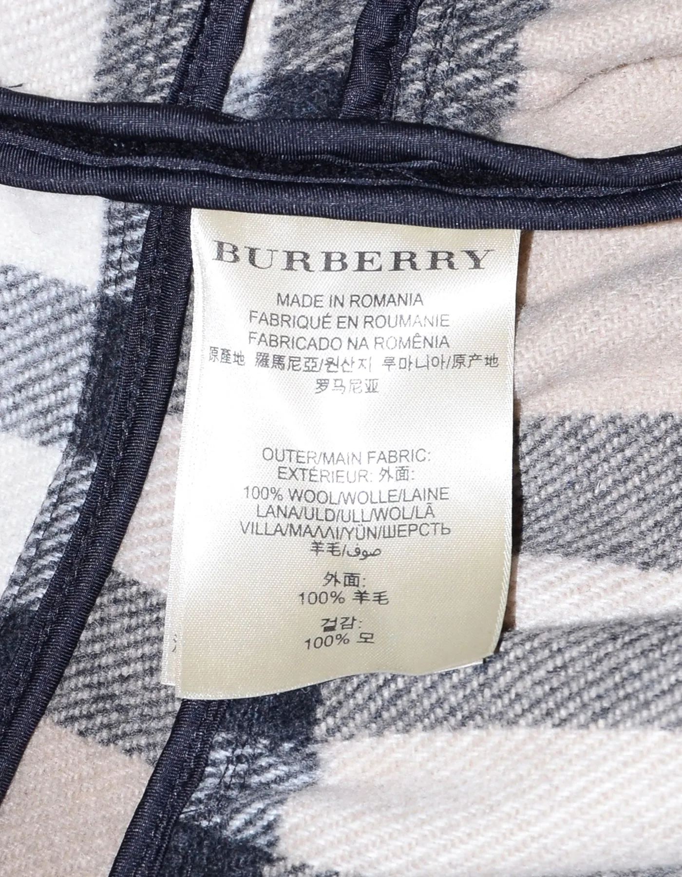 Burberry Black Wool Coat w/ Toggle sz 4