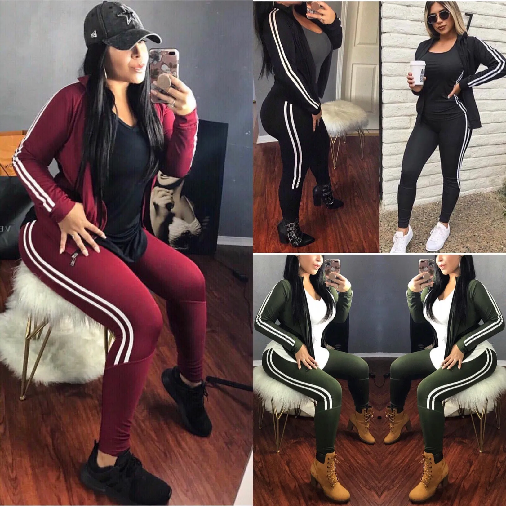 Burgundy Tracksuit Set