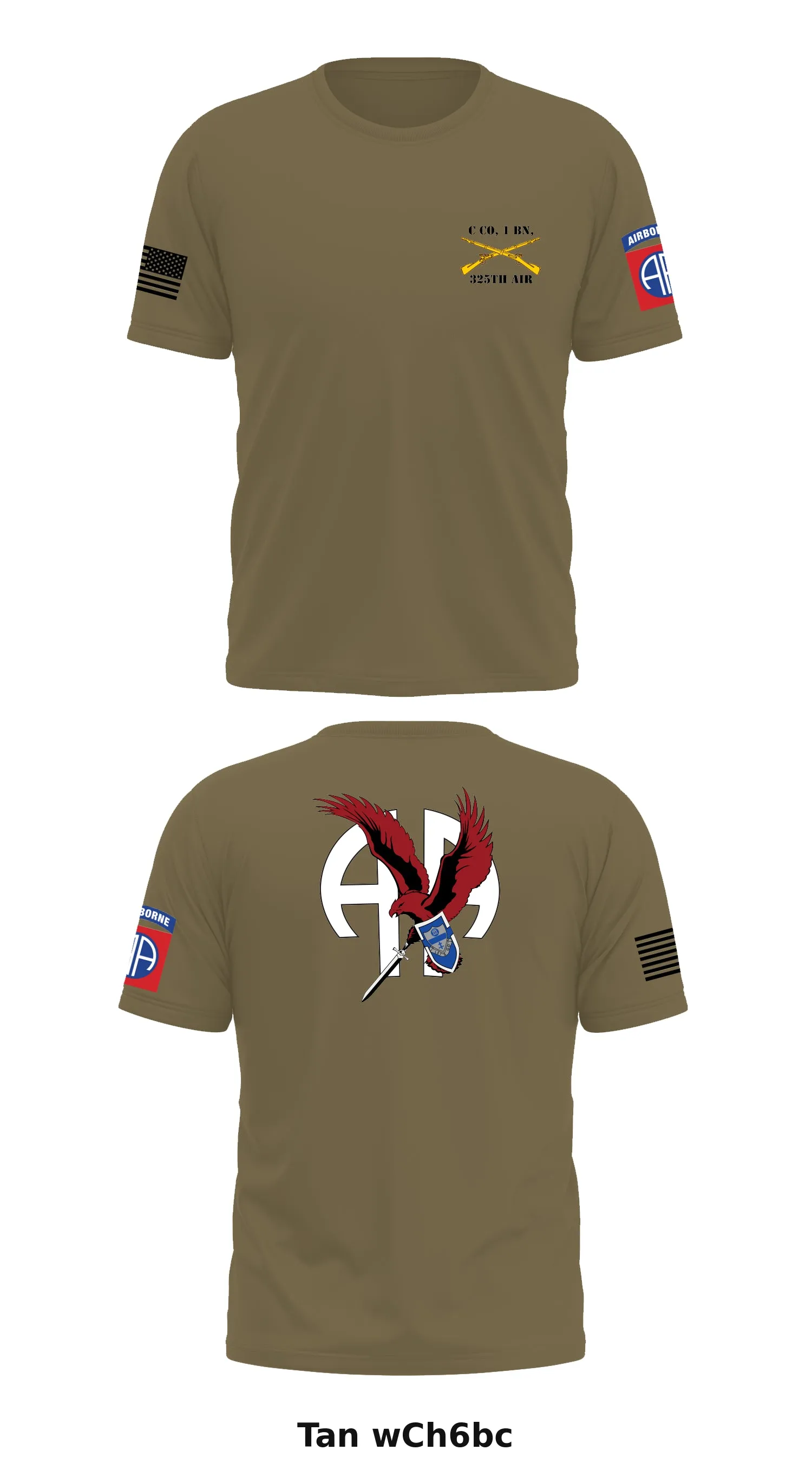 C Co, 1 BN, 325th AIR Store 1 Core Men's SS Performance Tee - wCh6bc