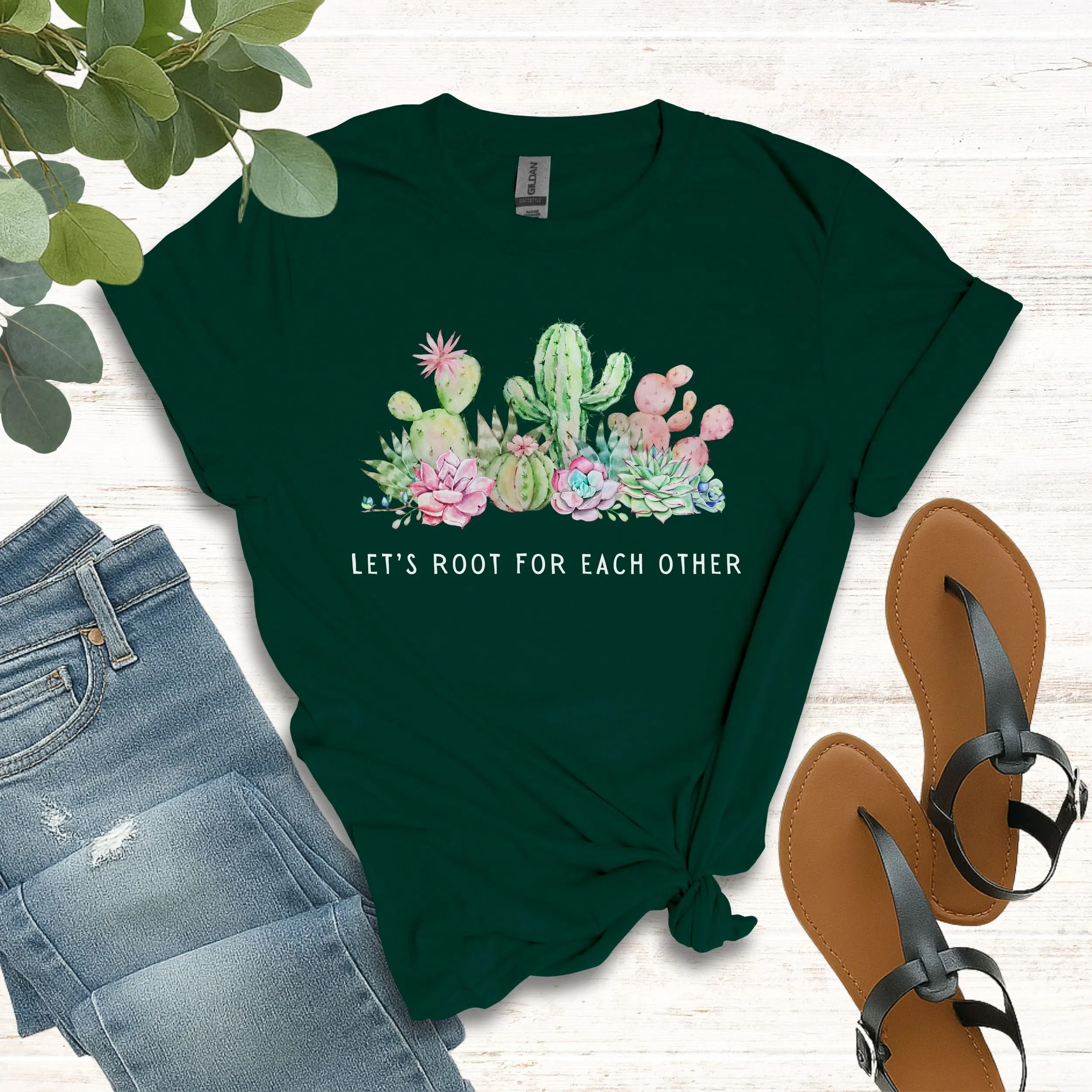 Cactus Let's Root for Each Other Shirt