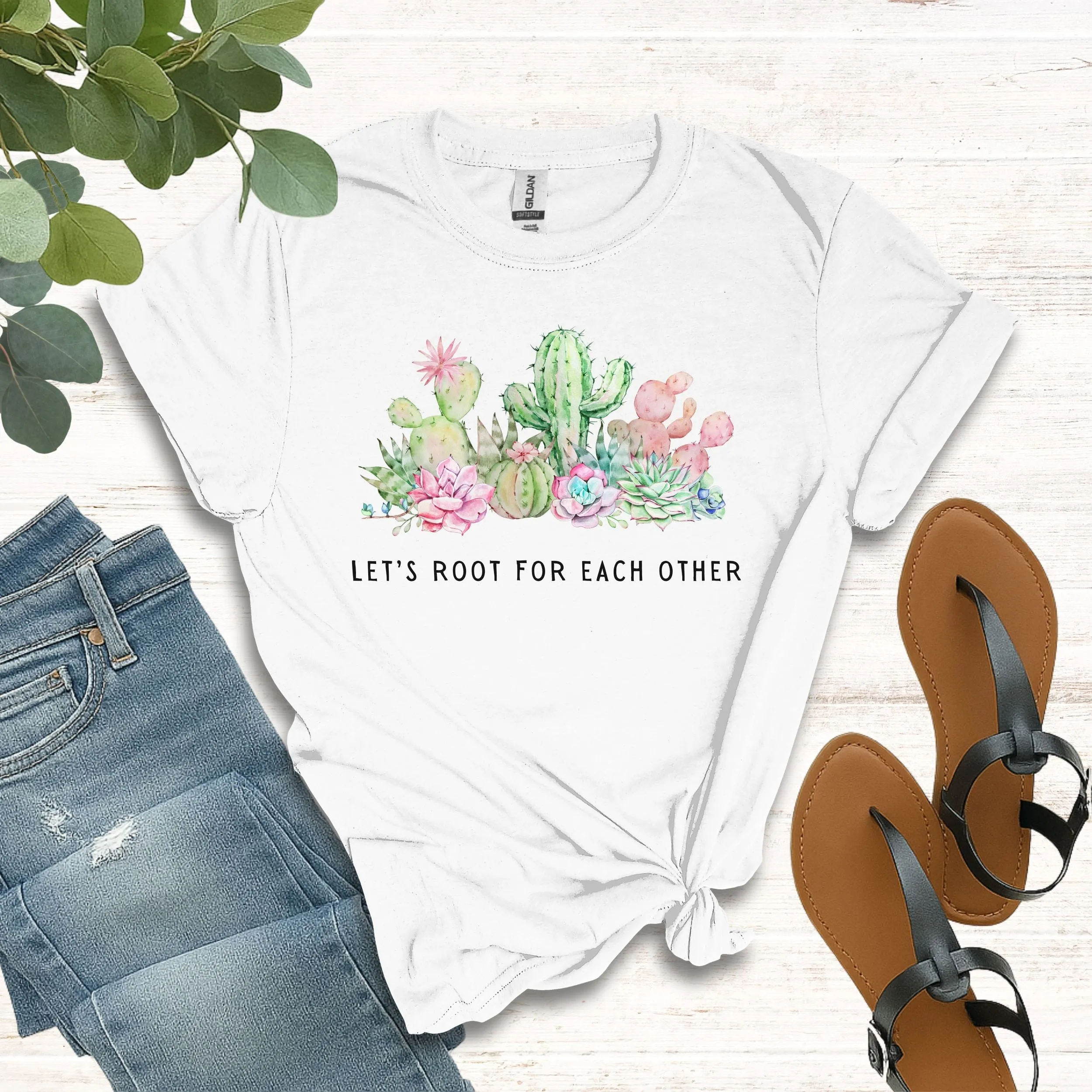 Cactus Let's Root for Each Other Shirt