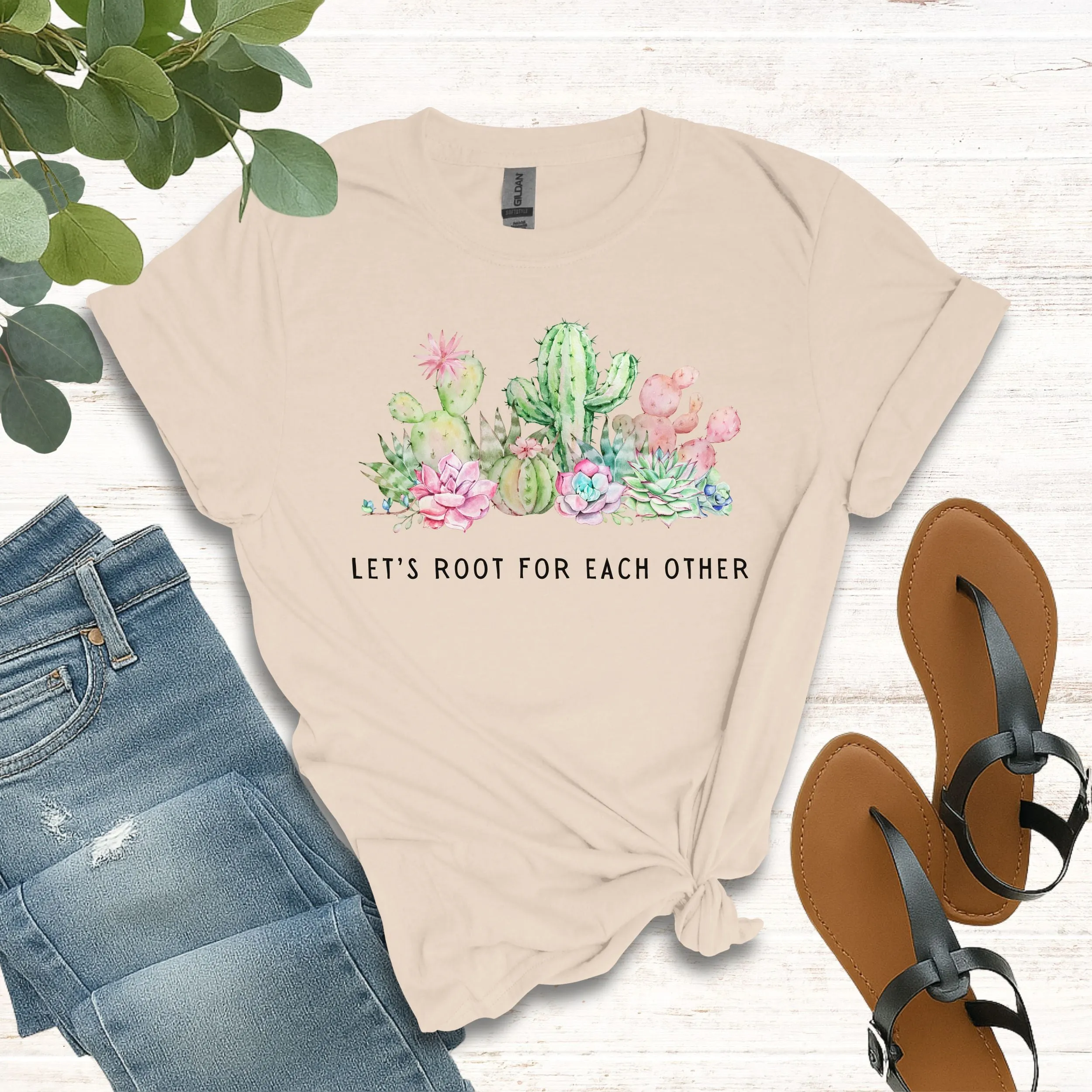 Cactus Let's Root for Each Other Shirt