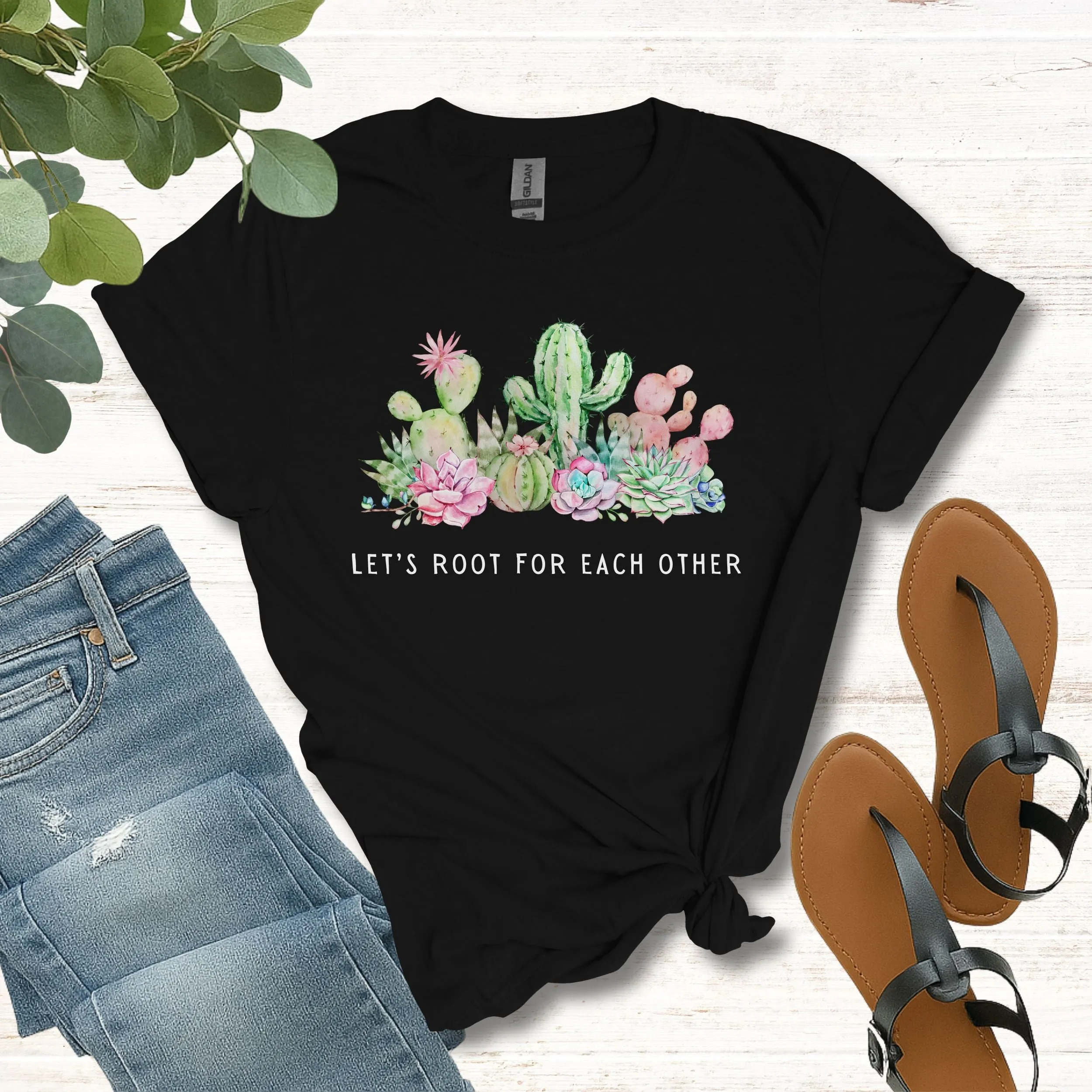 Cactus Let's Root for Each Other Shirt