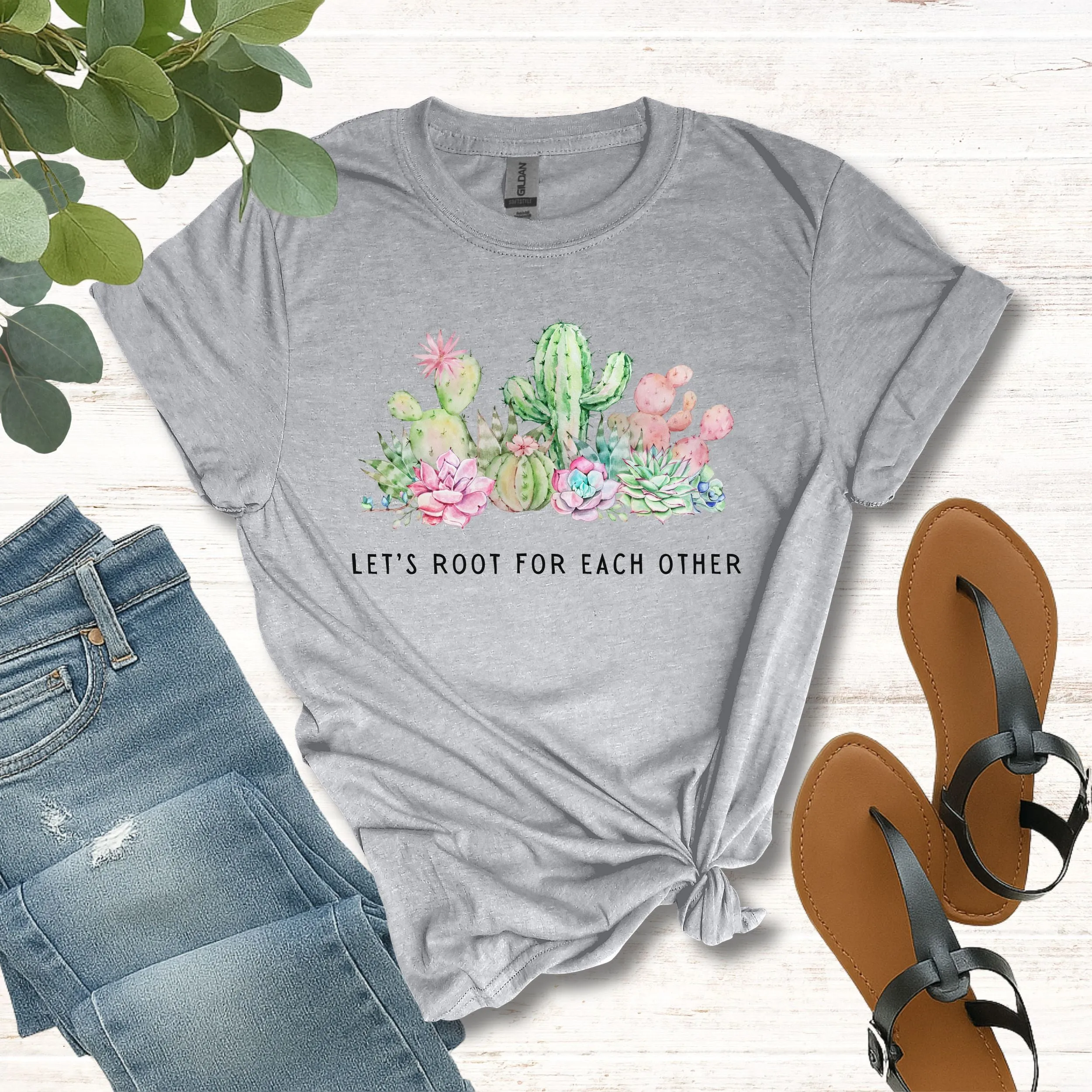Cactus Let's Root for Each Other Shirt