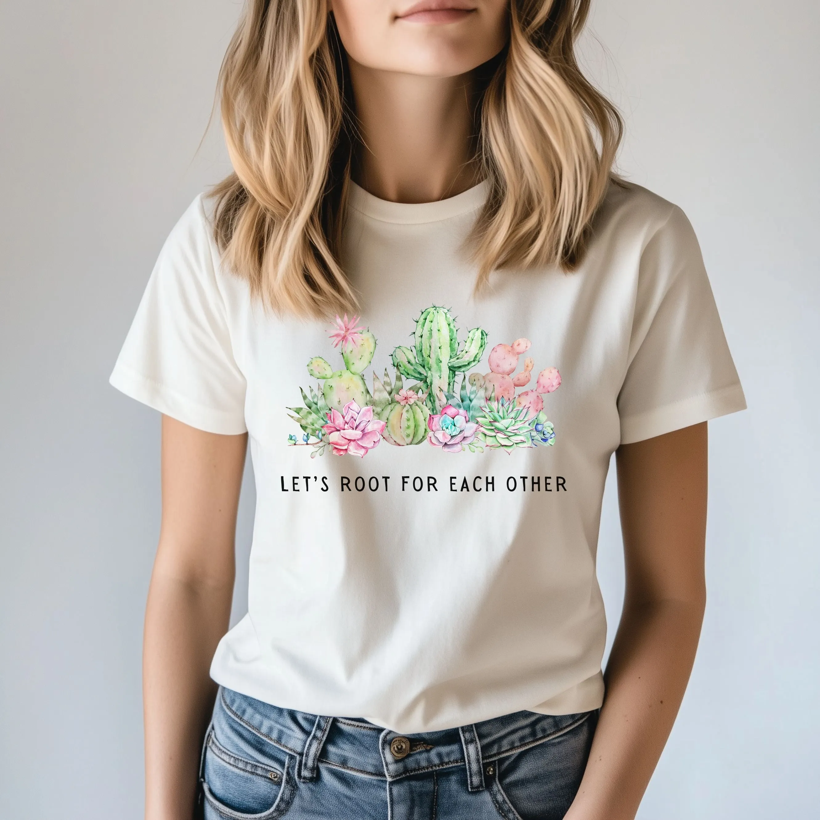 Cactus Let's Root for Each Other Shirt