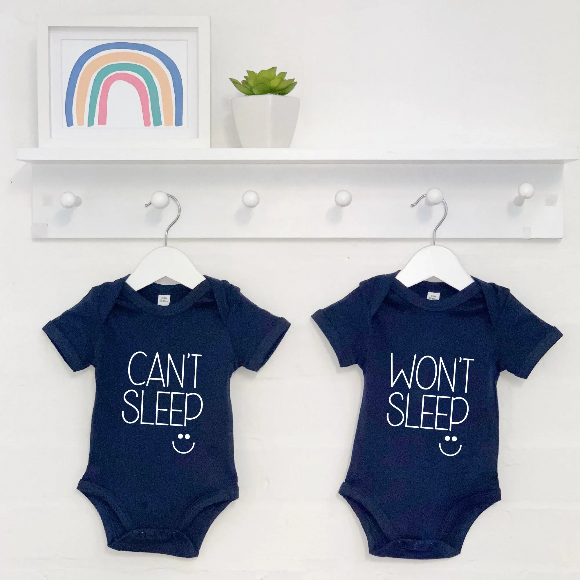 Can't Sleep, Won't Sleep Twin Babygrow Set
