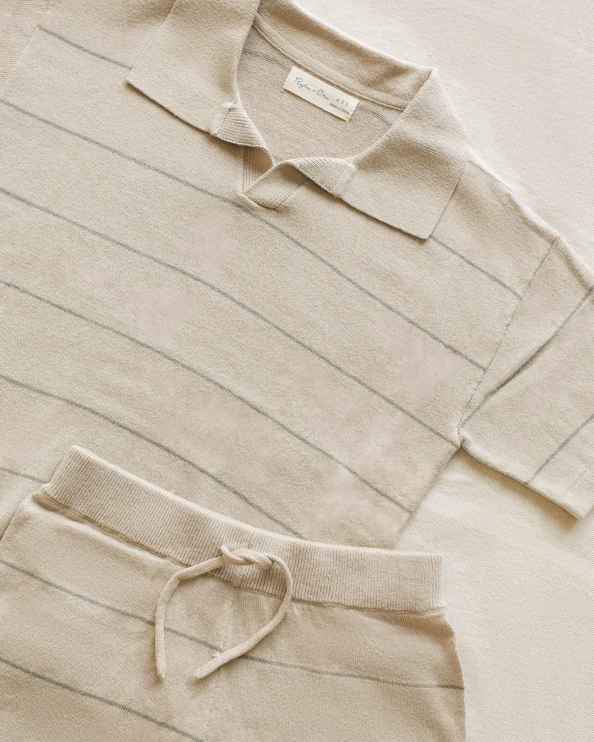 Chandler Knit Short || Eucalyptus Stripe