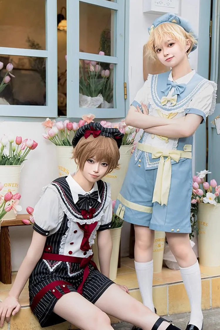 Chartres Meow Team Bowknot Ouji Fashion Cool Lolita Shorts Set 3 Colors