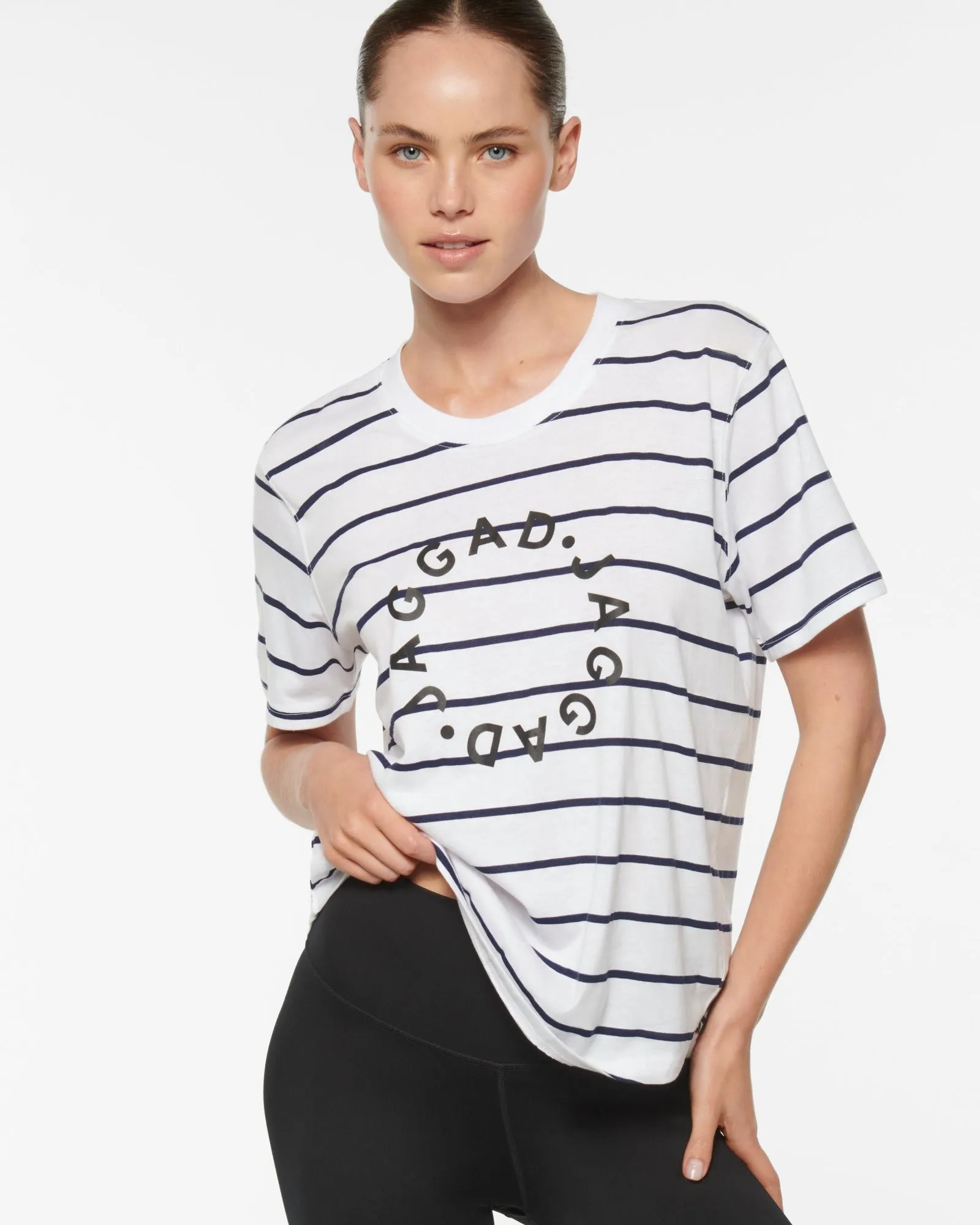 CLASSIC CIRCLE TEE NAVY STRIPE