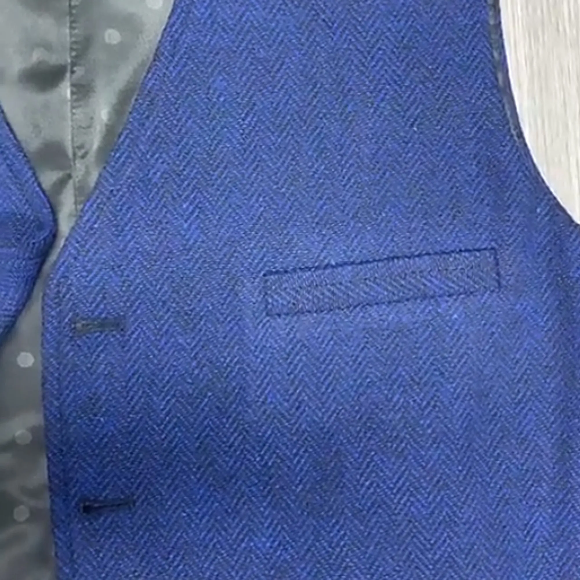 Classic Suit Wool Vest V Neck Slim Fit Business Waistcoat For Wedding