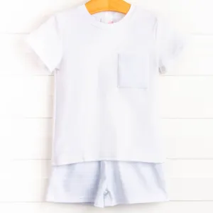 Coleman Pima Short Set, White