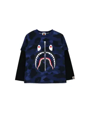 Color Camo Shark Layered Tee