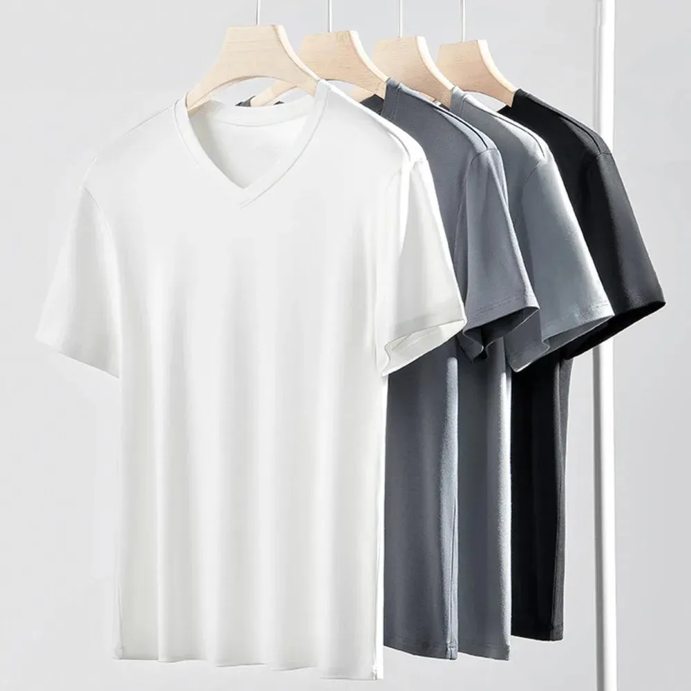 Cool V-neck Men's Ice Silk Tee