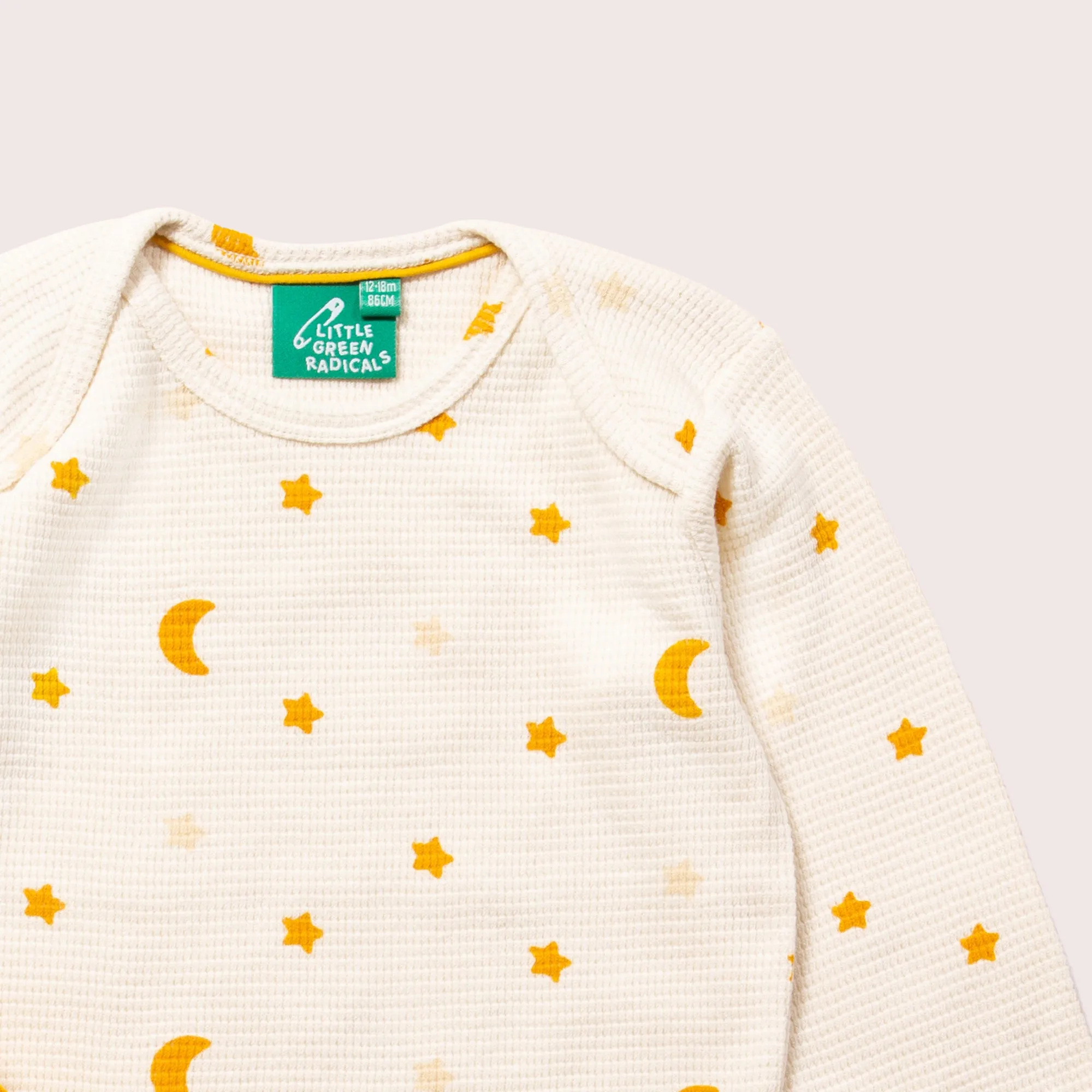 Cream Waffle Stars Organic T-Shirt & Jogger Playset