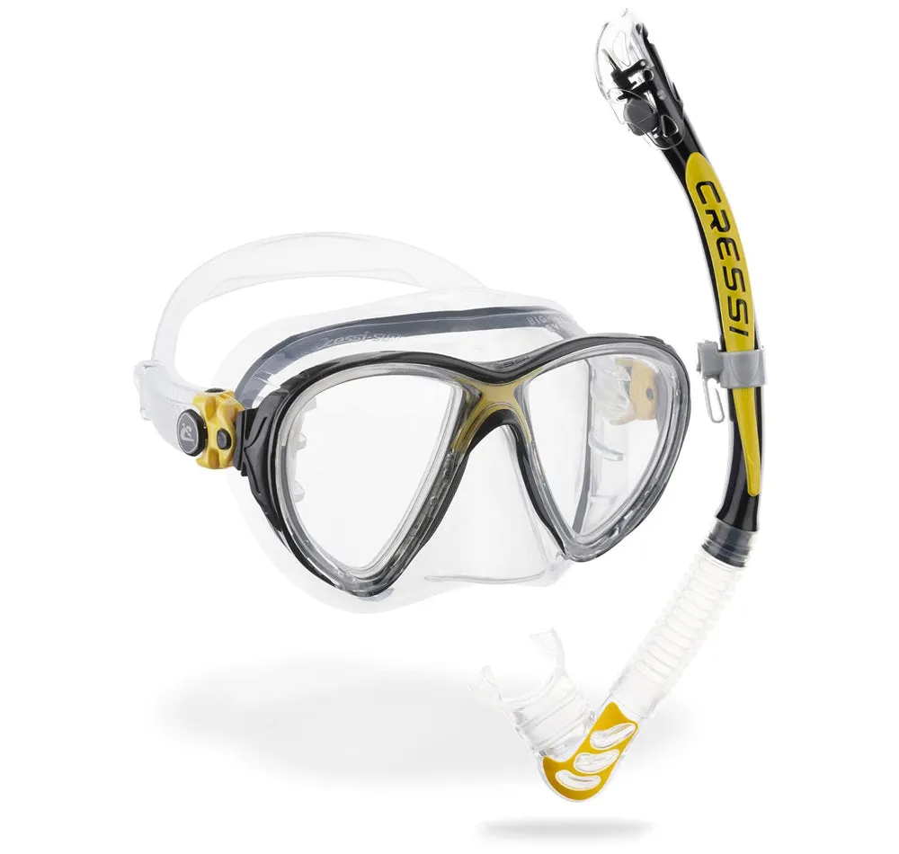Cressi Big Eyes Evolution   Alpha Ultra Dry Mask and Snorkel Set