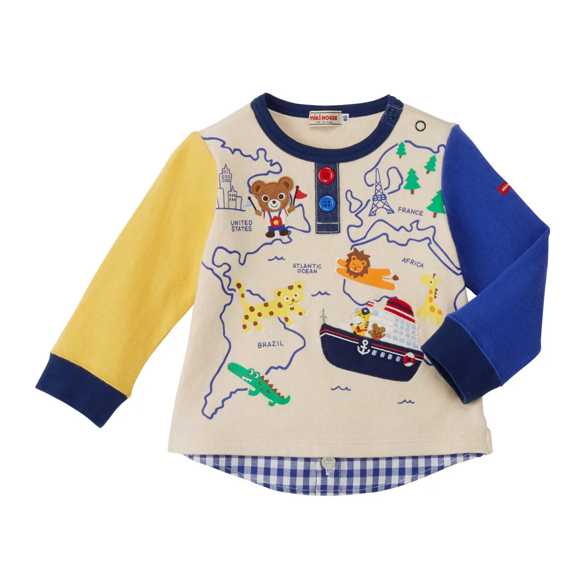 Cruising Pucchi Bear Layered Style Long Sleeve Tee