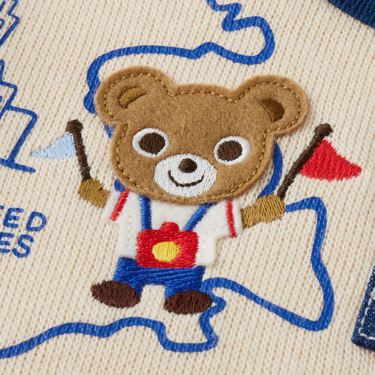 Cruising Pucchi Bear Layered Style Long Sleeve Tee